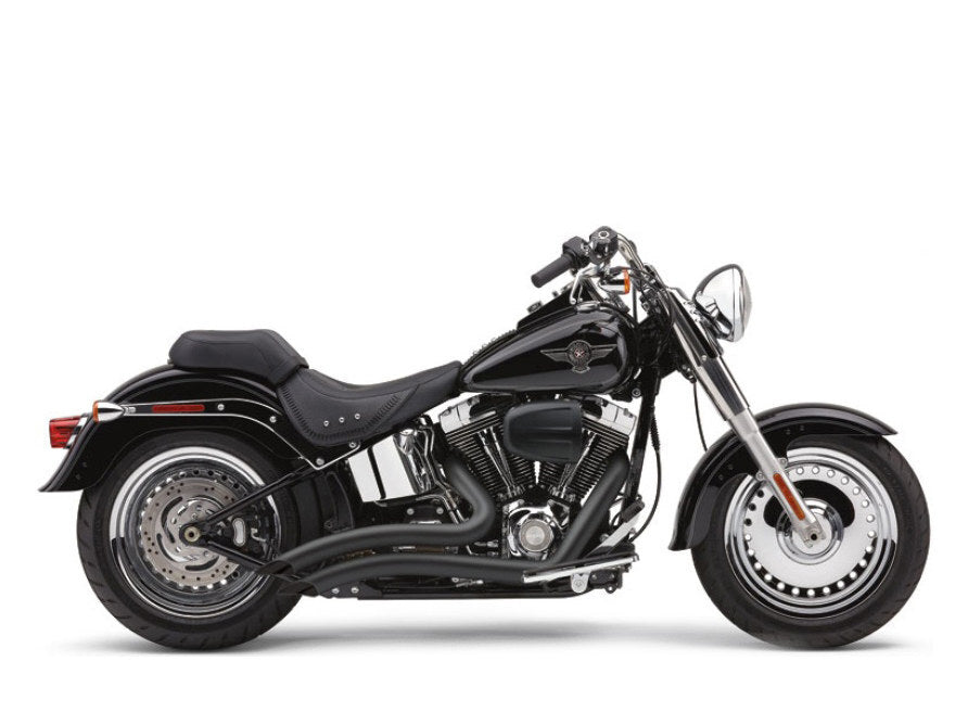 Cobra USA COB-6224B Speedster Short Swept Exhaust Black for Softail 86-17