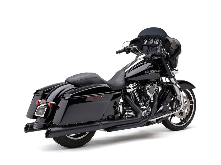 Cobra USA COB-6269RB 4" 909 Uppercut Slip-On Mufflers Black w/Stainless Steel Tips for Touring 17-Up