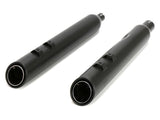 Cobra USA COB-6269RB 4" 909 Uppercut Slip-On Mufflers Black w/Stainless Steel Tips for Touring 17-Up