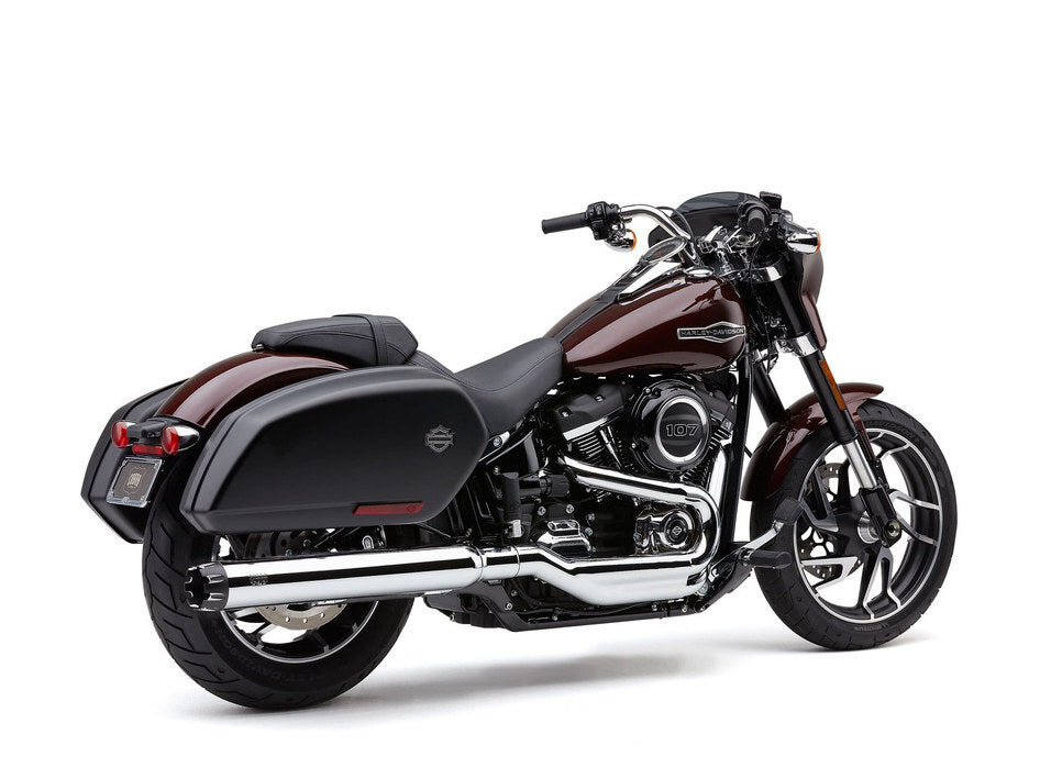 Cobra USA COB-6521 4" NH Dual Cut Slip-On Muffler Chrome w/Black End Cap for Sport Glide 18-Up