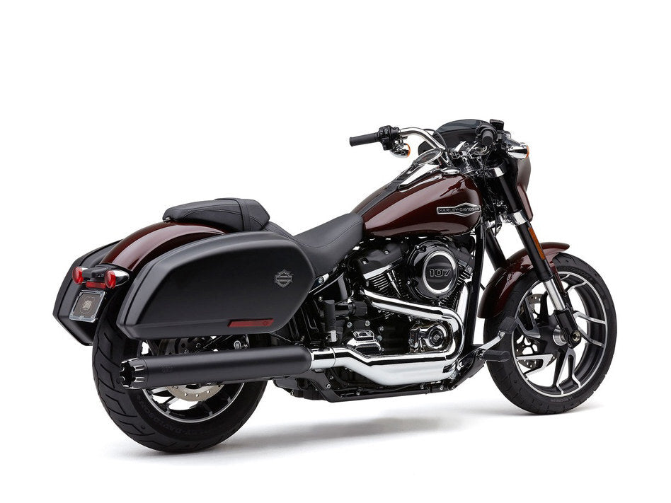 Cobra USA COB-6521B 4" NH Dual Cut Slip-On Muffler Black w/Black End Cap for Sport Glide 18-Up