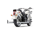 Cobra USA COB-6987 Bad Hombre True Dual Exhaust Chrome w/Chrome Classic Fishtail End Cap for Softail 97-06