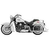 Cobra USA COB-6987 Bad Hombre True Dual Exhaust Chrome w/Chrome Classic Fishtail End Cap for Softail 97-06