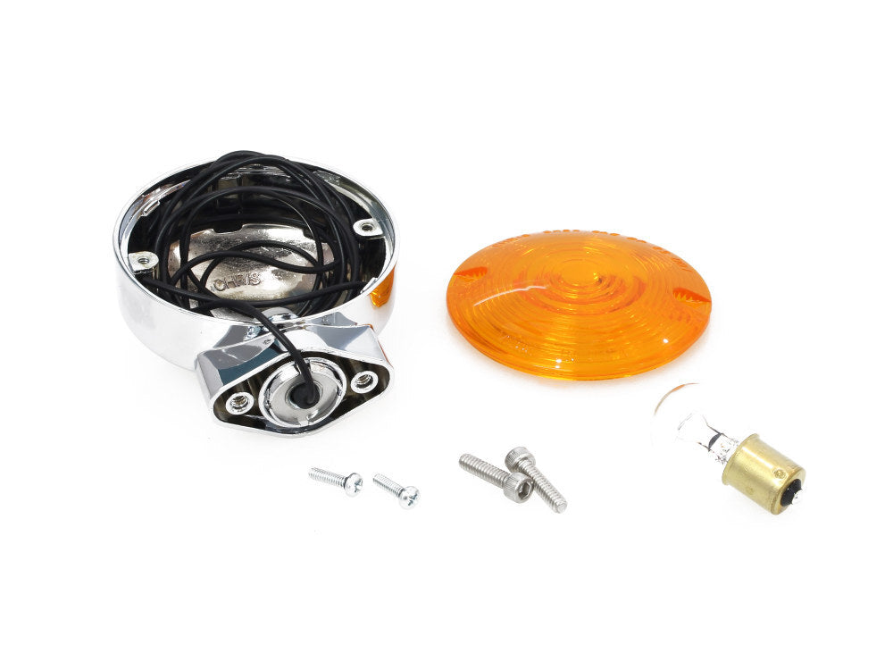 Chris Products CP-8402A Turn Signal w/Amber Lens for FL Softail 86-17 (Front or Rear)