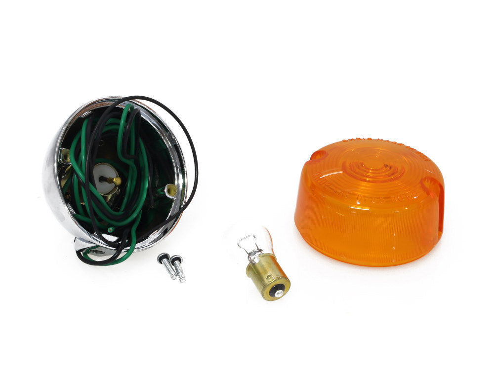 Chris Products CP-8407A Turn Signal w/Threaded Body & Separate Wiring Hole for FX Softail/Sportster/Dyna 86-01