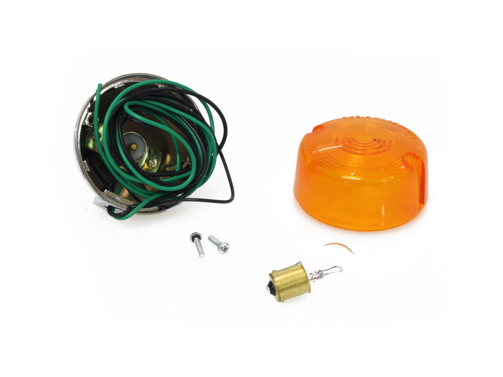 Chris Products CP-8410A Turn Signal w/Threaded Body & No Wiring Hole for FX Softail/Sportster/Dyna 86-01