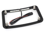 Cycle Visions CV4617B Curved Number Plate Frame Black w/Number Plate Light Only