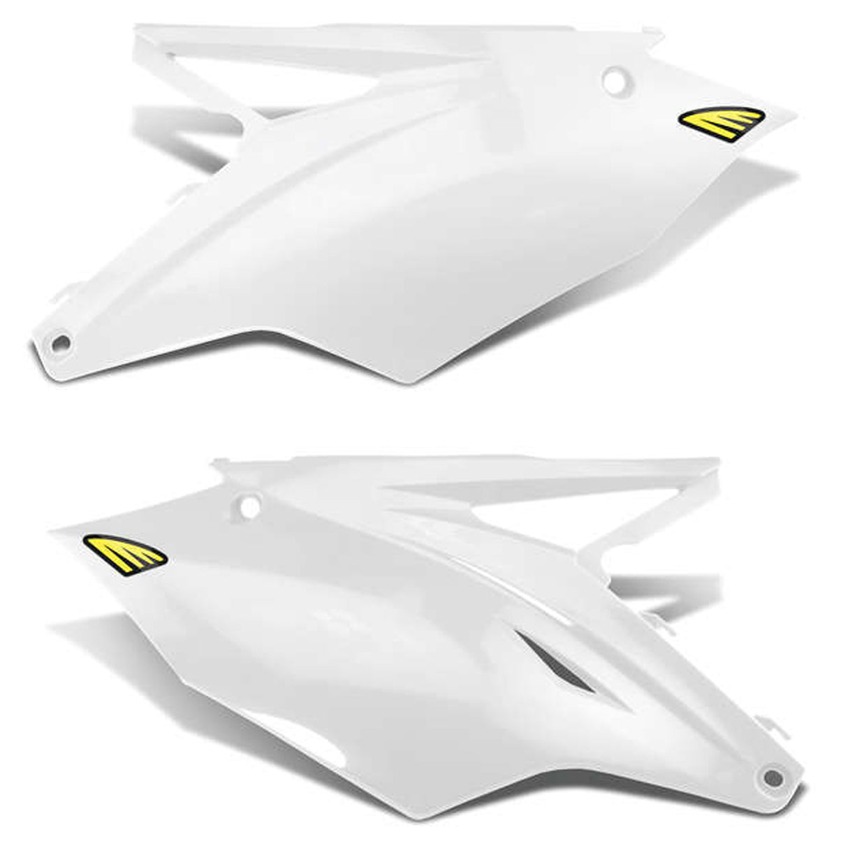 Cycra Side Number Panels White for Kawasaki KX250 17-18/KX450 16-18