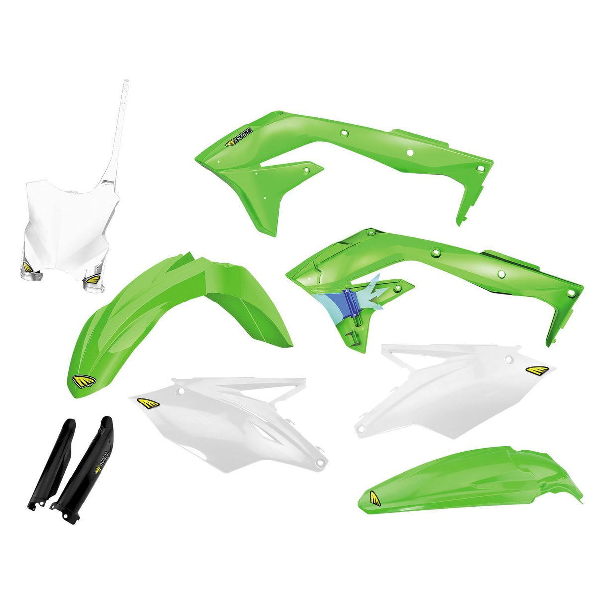 Cycra Powerflow Plastics Body Kit OEM Colours for Kawasaki KX450 16-17