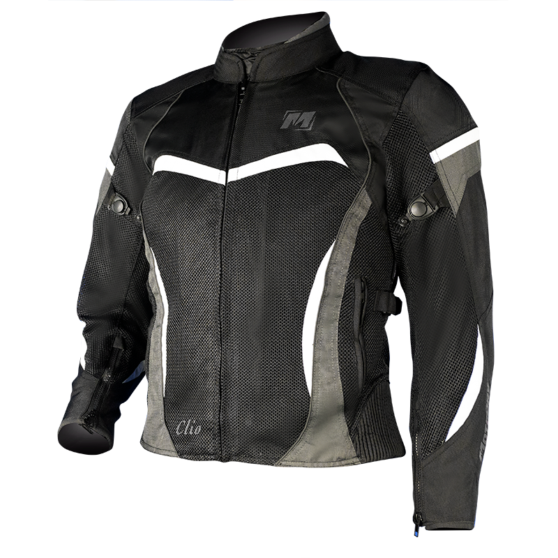 MotoDry Clio Black/White Textile Womens Jacket