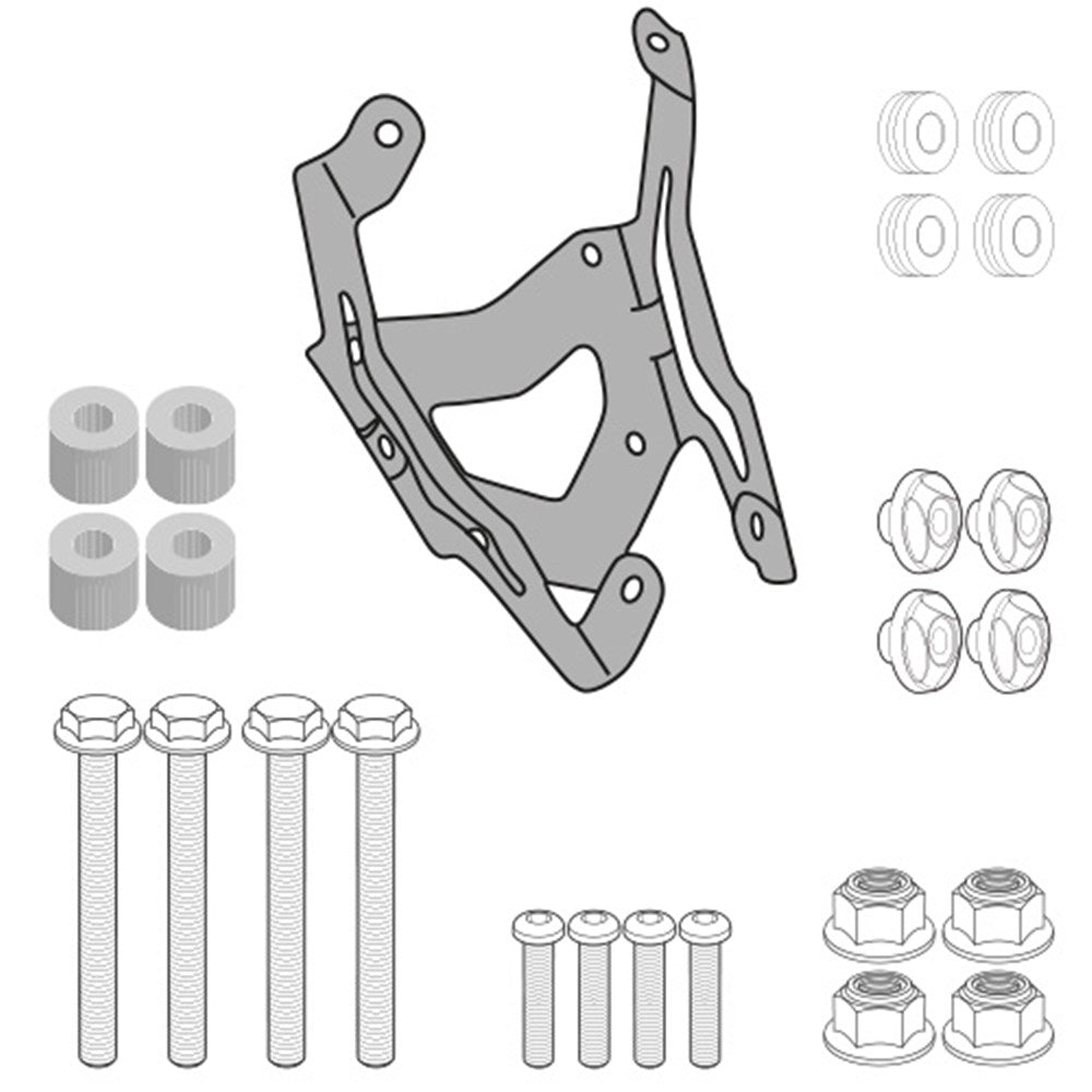 Givi D2122KIT Windshield Mounting Kit for Yamaha MT-09 Tracer 15-17 w/2122DT Windshields