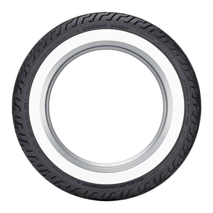 Dunlop D402 Wide White Wall Front Tyre MT90 B-16 74H Tubeless