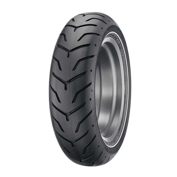 Dunlop D407 Narrow White Wall Rear Tyre 180/65 B-16 81H Tubeless - EasyR