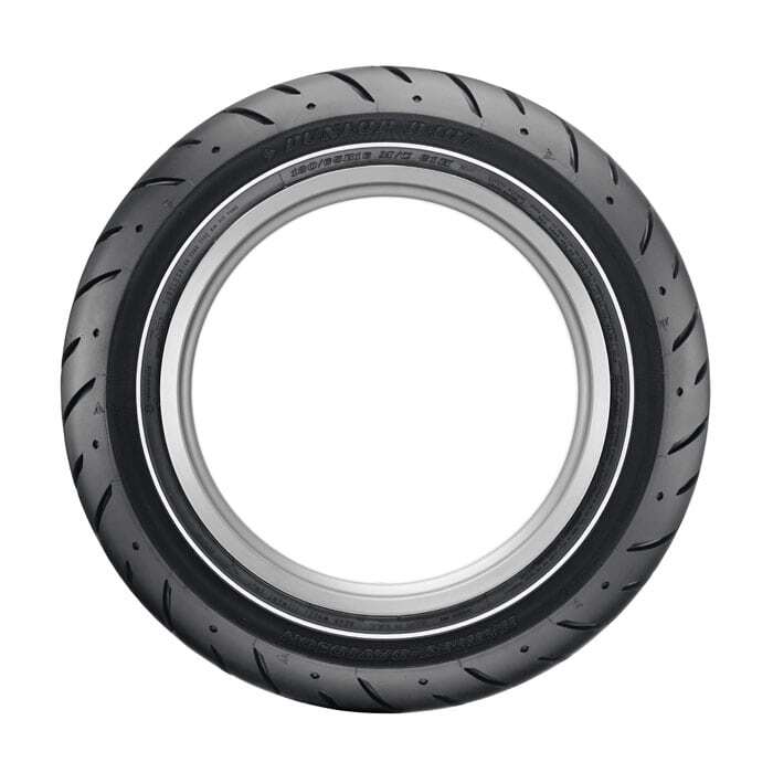 Dunlop D407 Narrow White Wall Rear Tyre 180/65 B-16 81H Tubeless - EasyR