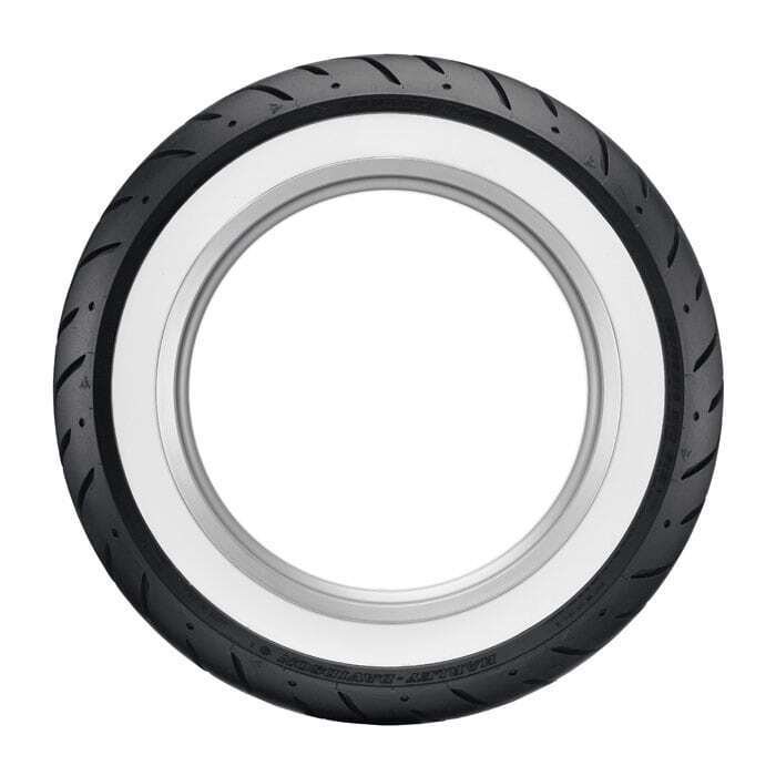 Dunlop D407 Wide White Wall Rear Tyre 180/65 B-16 81H Tubeless