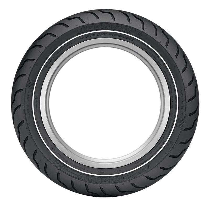 Dunlop American Elite Narrow White Wall Rear Tyre 180/65 B-16 MT 81H Tubeless