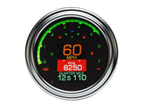 Dakota Digital DAK-MLX-2000 4.5" Tank Mount KPH Speedometer w/Tachometer Chrome for Big Twin 99-03