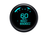 Dakota Digital DAK-MLX-3000-K 3-3/8" Round KPH Speedometer w/Tachometer Black for Dyna/Sportster 94-03