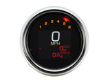 Dakota Digital DAK-MLX-3000 3-3/8" Round KPH Speedometer w/Tachometer Chrome for Dyna/Sportster 94-03