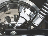 Daytona Parts Co DAY-42818 Right Hand Rear 4 Piston Caliper & Mounting Bracket Chrome for Harley-Davidson Dyna 00-05