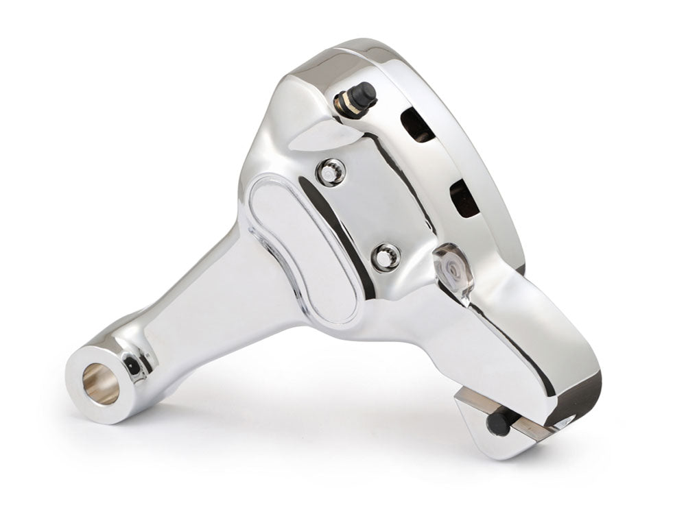 Daytona Parts Co DAY-42818 Right Hand Rear 4 Piston Caliper & Mounting Bracket Chrome for Harley-Davidson Dyna 00-05