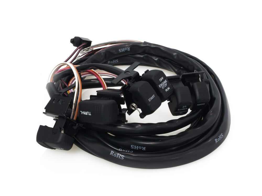 Daytona Parts Co DAY-80325 60" Handlebar Wiring Harness w/Black Switches for Softail 96-10/Dyna 96-11/Sportster 96-13