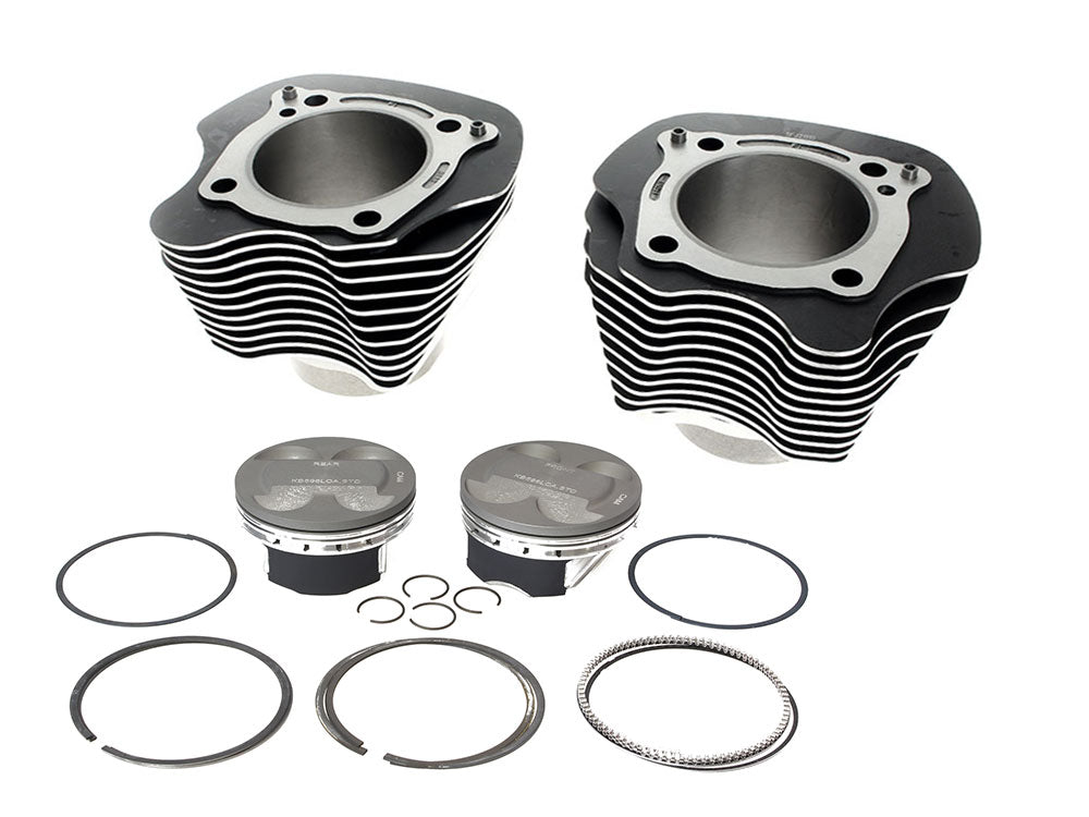 RSS DAY-81675-KB596 128ci Big Bore Kit w/Highlighted Fins Black (Includes KB 11.7:1 Compression Piston Kit) for Harley-Davidson Milwaukee-Eight 17-Up w/114ci or 117ci Engine