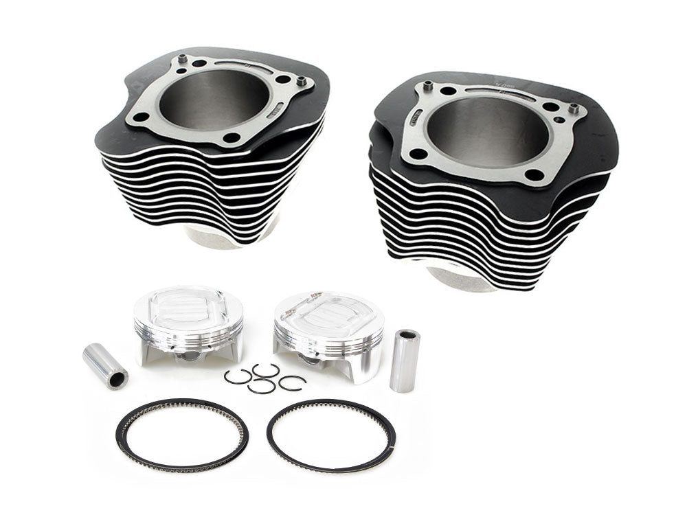 RSS DAY-81675-M5110 128ci Big Bore Kit w/Highlighted Fins Black (Includes CP Carrillo 11.0:1 Compression Piston Kit) for Harley-Davidson Milwaukee-Eight 17-Up w/114ci or 117ci Engine