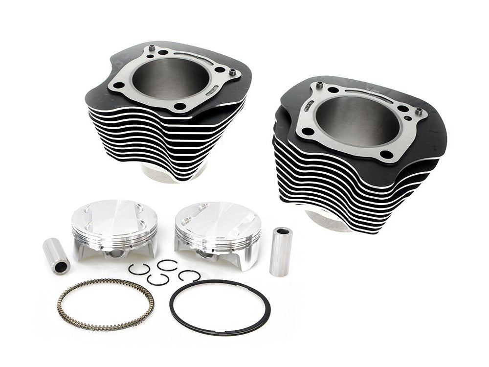 RSS DAY-81675-M5112 128ci Big Bore Kit w/Highlighted Fins Black (Includes CP Carrillo 12.0:1 Compression Piston Kit) for Harley-Davidson Milwaukee-Eight 17-Up w/114ci or 117ci Engine