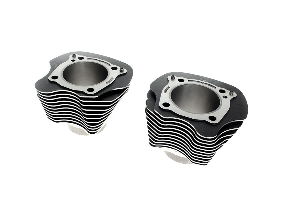 Daytona Parts Co DAY-81675 4.250" Bore Cylinder Head Set Black w/Highlighted Fins for Harley-Davidson Softail 18-24/Touring 17-23 Models