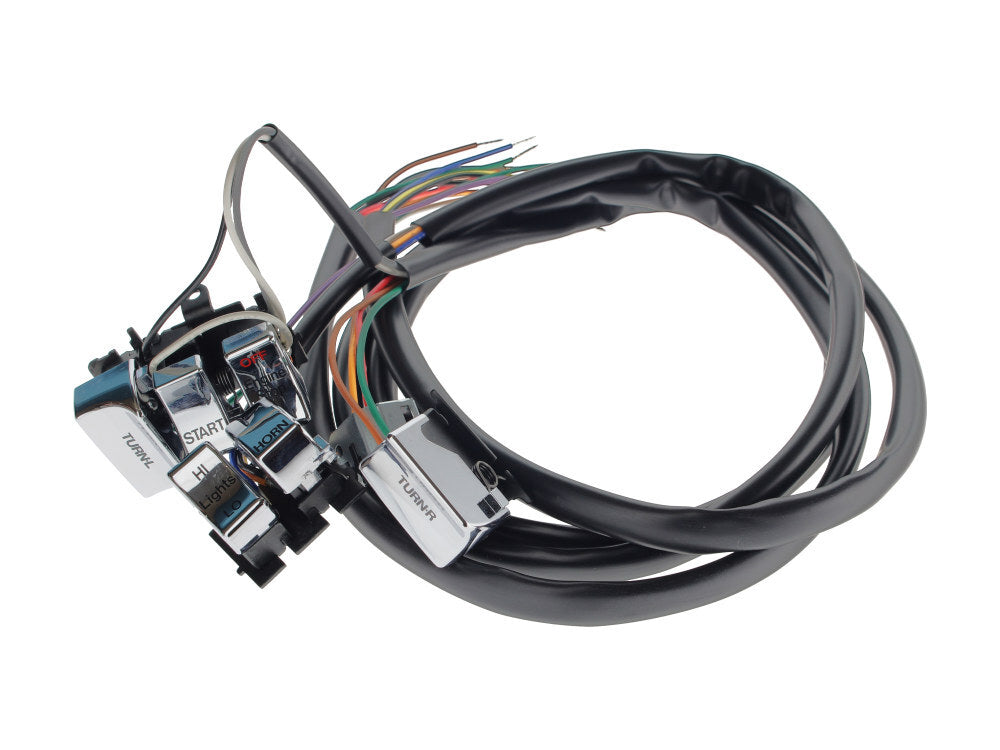 Daytona Parts Co DAY-85061 48" Handlebar Wiring Harness Chrome Switches for Big Twin/Sportster 82-95