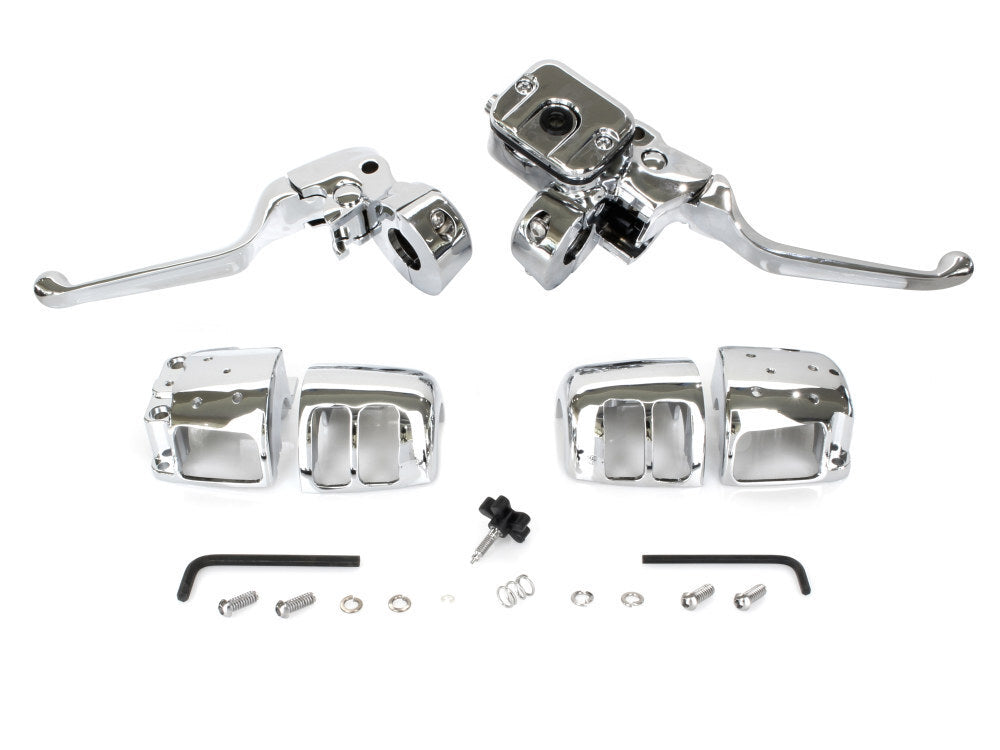 Daytona Parts Co DAY-87309 Handlebar Control Kit Chrome for Big Twin 96-10/Sportster 96-03 w/Single Disc Front Brake