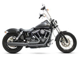 D&D Exhaust DD581Z-31FQ Boarzilla 2-1 Exhaust System w/Upswept Muffler Black for Dyna 06-17