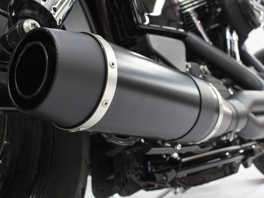 D&D Exhaust DD592Z-31B Bob Cat 2-1 Exhaust Black w/Black Sleeve Muffler for Dyna 06-17