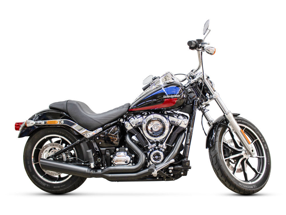 D&D Exhaust DD635Z-31F Low Cat 2-1 Exhaust Black for Softail 18-Up Non-240 Tyre Models