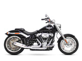 D&D Exhaust DD640Z-32A Bob Cat 2-1 Exhaust Chrome w/Aluminium Sleeve Muffler for Breakout/Fat Boy 18-Up/FXDR 19-Up