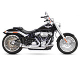 D&D Exhaust DD640Z-32C Bob Cat 2-1 Exhaust Chrome w/Carbon Fibre Sleeve Muffler for Breakout/Fat Boy 18-Up/FXDR 19-Up