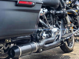 D&D Exhaust DD648Z-31B Bob Cat 2-1 Exhaust Black w/Black Satin Sleeve Muffler for Touring 17-Up