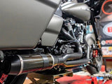 D&D Exhaust DD648Z-31C Bob Cat 2-1 Exhaust Black w/Carbon Fibre Sleeve Muffler for Touring 17-Up