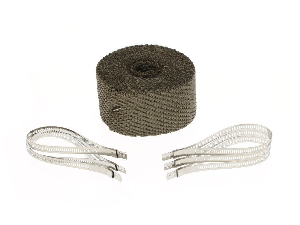 Design Engineering Inc DEI-901123 Titanium Heat Wrap 2" Wide x 25ft Roll w/Locking Ties