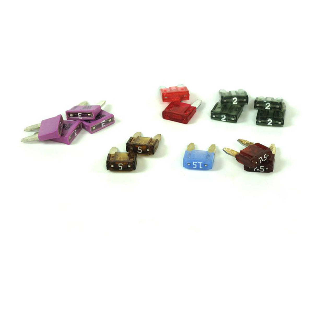 Denali Assorted Fuse Set for Mini ATC (15 Pieces - includes 2amp Thru 15amp)