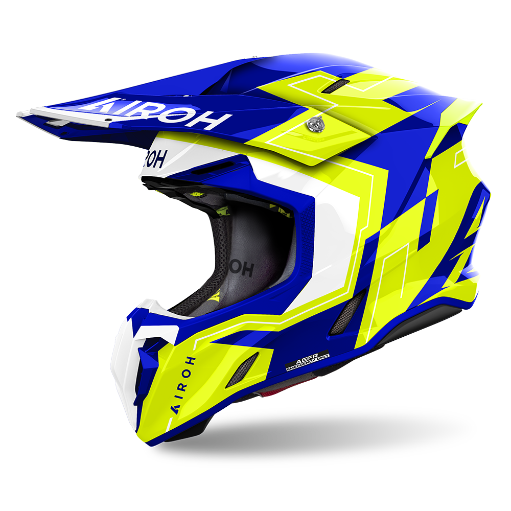 Airoh Twist 3 Dizzy Gloss Blue/Yellow Helmet