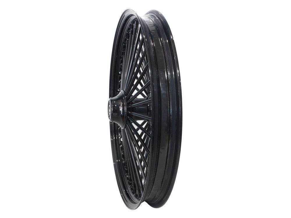 DNA Specialty DNA-21280236-AB 21" x 2.15" Mammoth Fat Spoke Front Wheel Gloss Black for FX Softail 00-06/Dyna Wide Glide 00-05