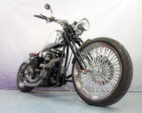 DNA Specialty DNA-21280250A 21" x 2.15" Front Mammoth 52 Fat Spoke Wheel Chrome for FX Softail 11-15