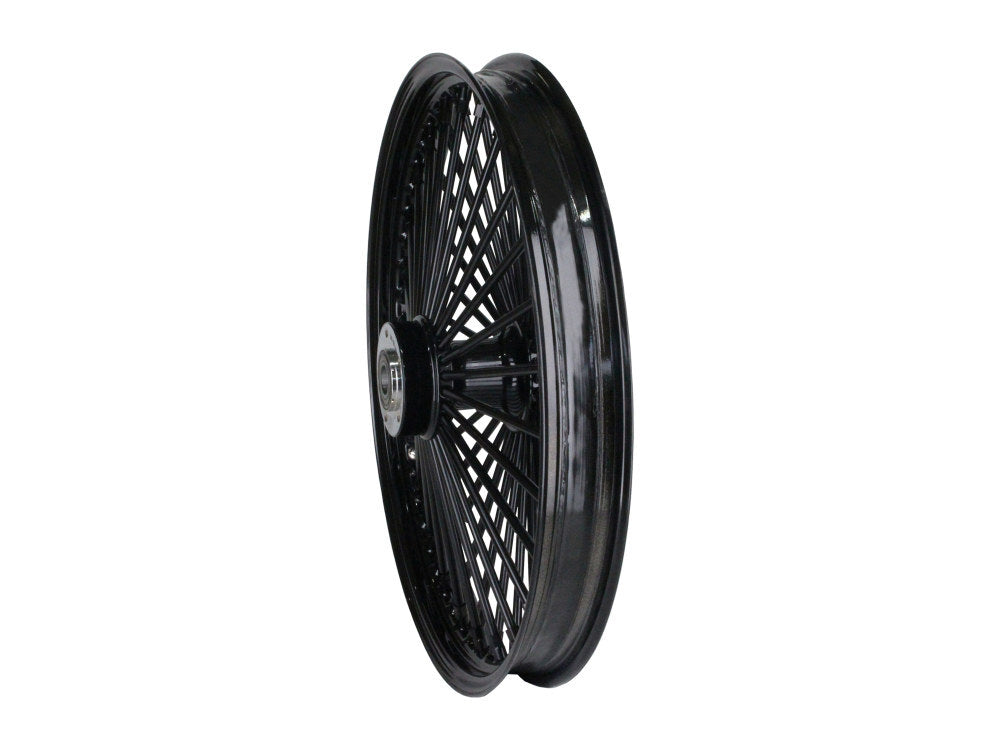 DNA Specialty DNA-21282250A-AB 21" x 2.15" Mammoth Fat Spoke Front Wheel Gloss Black for Mid Glide Dyna 12-17/FX Softail 18-Up