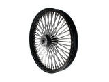DNA Specialty DNA-21282642A-BRH 21" x 2.15" Mammoth Fat Spoke Front Wheel Gloss Black/Chrome for Dual Disc Harley-Davidson Mid Glide Dyna Low Rider 14-17/Low Rider S 20-Up/Low Rider ST 22-Up