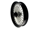 DNA Specialty DNA-21580742A-BRH 21" x 3.5" Mammoth Fat Spoke Front Wheel Gloss Black & Chrome for Fatboy 18-Up