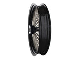 DNA Specialty DNA-21580950A-BRH 21" x 3.5" Mammoth Fat Spoke Front Wheel Gloss Black/Chrome for Touring 08-Up/Softail Fat Bob 18-Up/FXDR 19-20