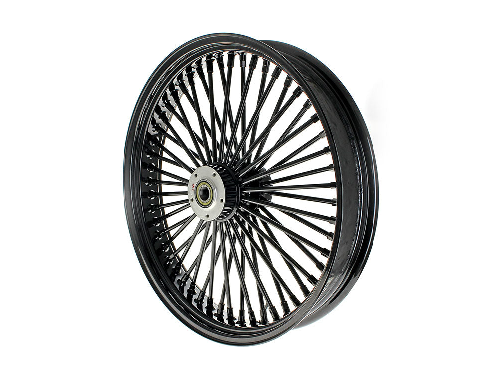 DNA Specialty DNA-21582642A-AB 21" x 3.5" Mammoth Fat Spoke Front Wheel Gloss Black for Dual Disc Harley-Davidson Mid Glide Dyna Low Rider 14-17/Low Rider S 20-Up/Low Rider ST 22-Up