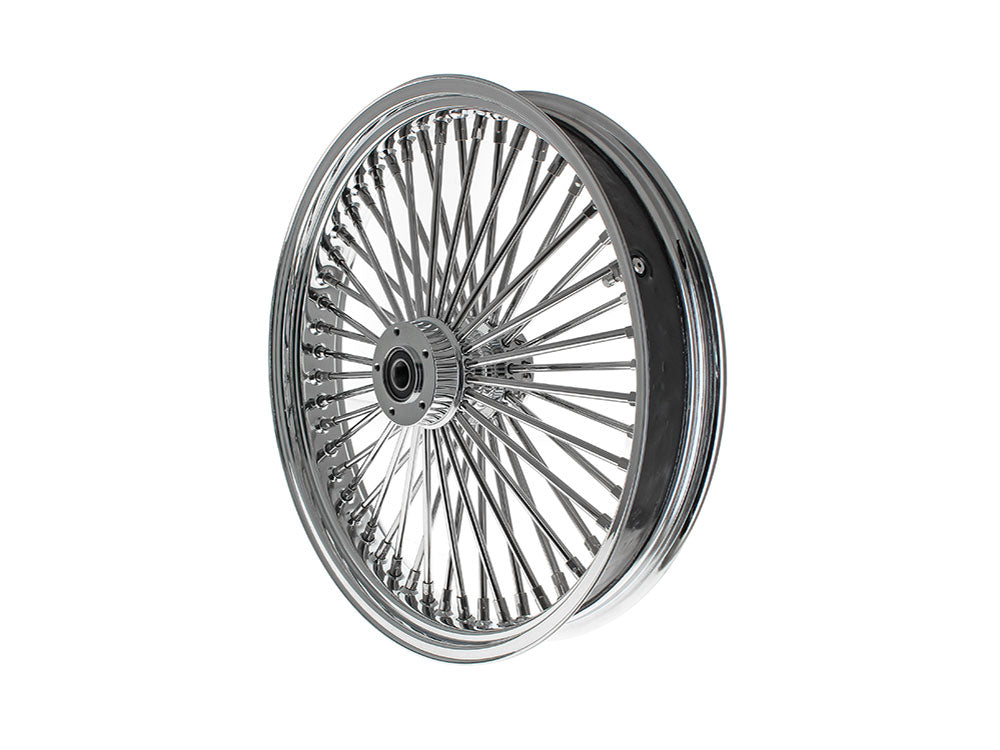 DNA Specialty DNA-21582642A 21" x 3.5" Mammoth Fat Spoke Front Wheel Chrome for Dual Disc Harley-Davidson Mid Glide Dyna Low Rider 14-17/Low Rider S 20-Up/Low Rider ST 22-Up